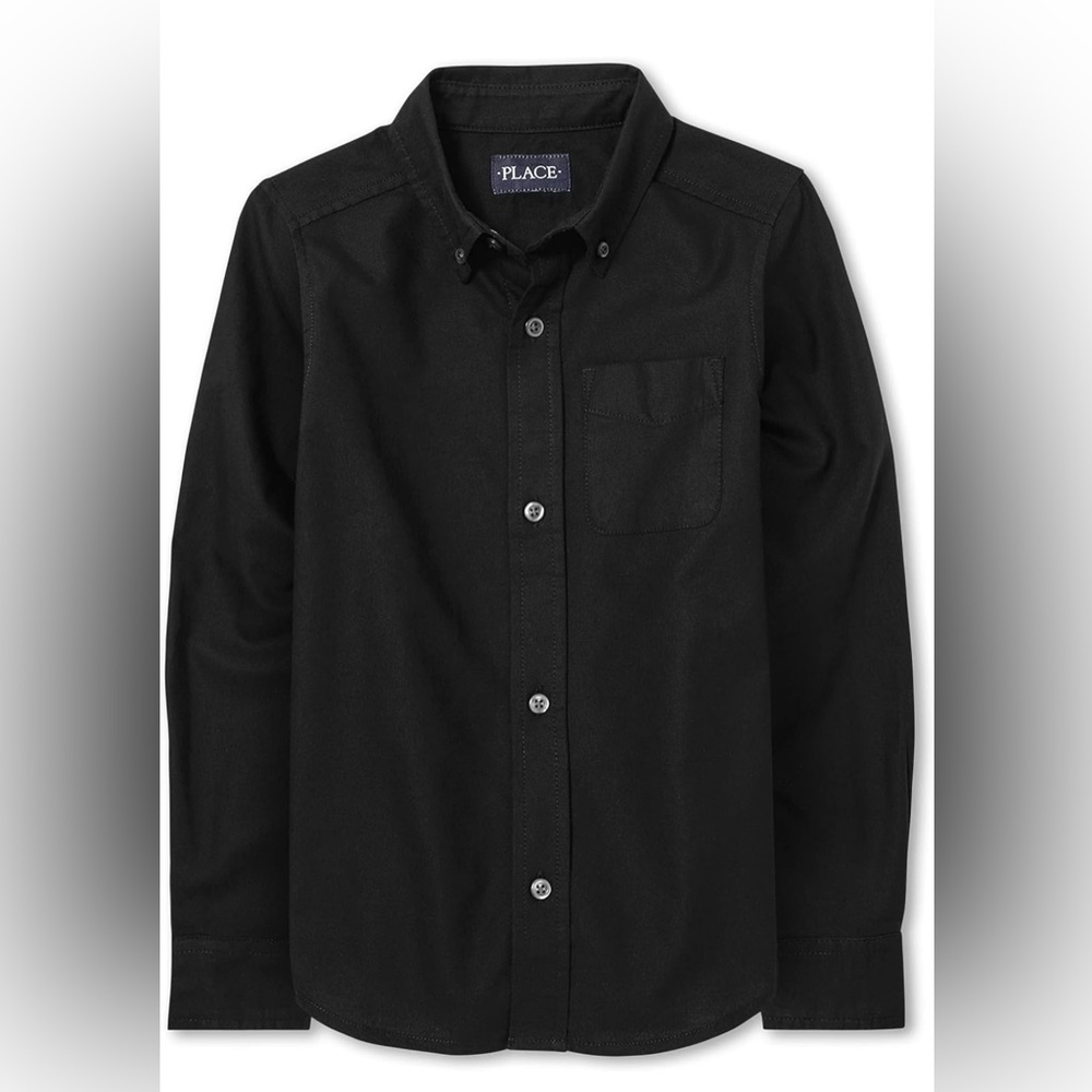 The Children's Place Boys black Oxford Button Down Shirt
